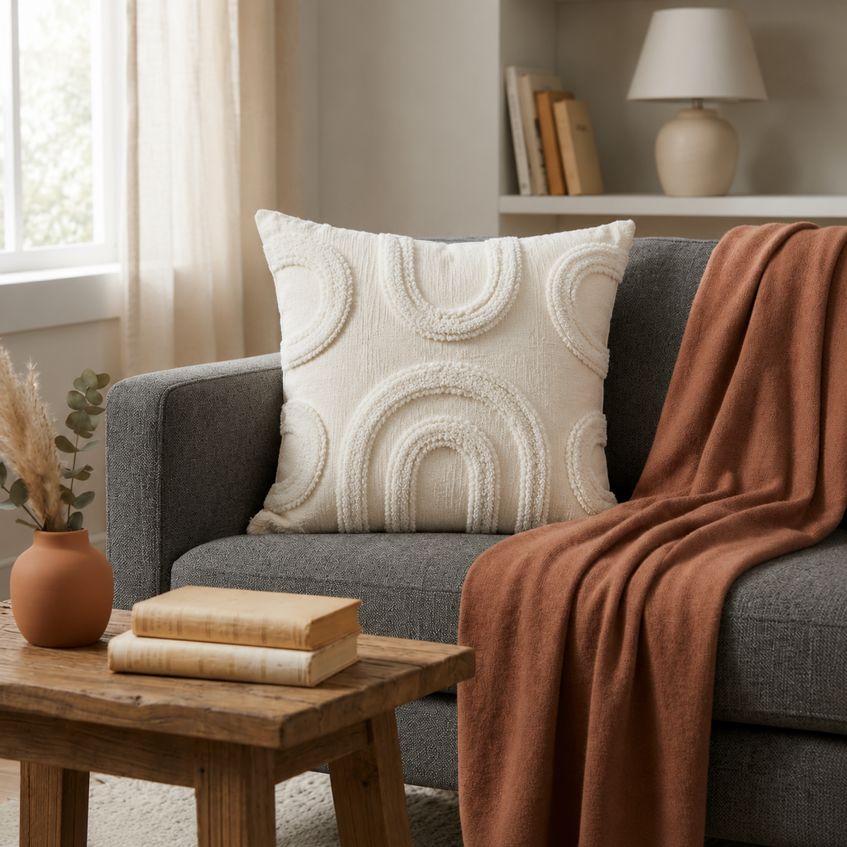 Double-Layer Wave Cushion Cover