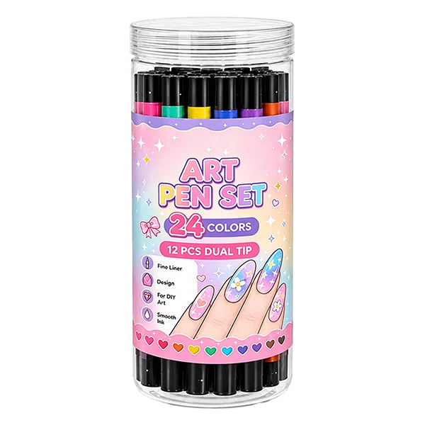 💅 LIMITED‑TIME 50% OFF! 💥 24 Colors Dual Ended Art Pens Set – Creative, Salon‑Quality, Easy DIY ✨
