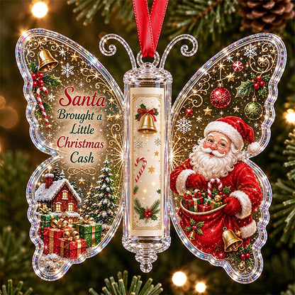 🔥Last Day 49% OFF🦋💵 Christmas Cash Gift Butterfly Ornament – Holiday Money Holder Keepsake 🎄✨