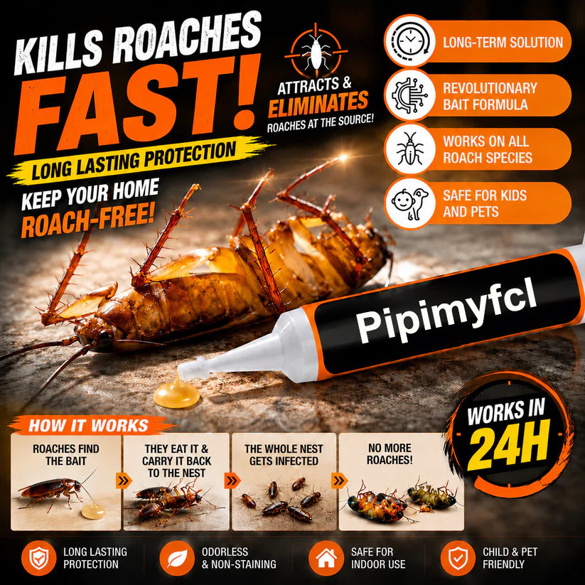 💥2026 Upgraded Formula] Professional Cockroach Gel Bait – Eliminates Entire Nest