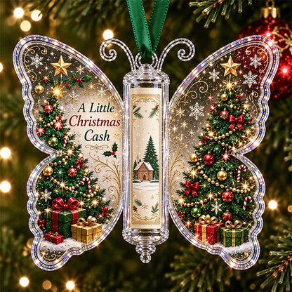 🔥Last Day 49% OFF🦋💵 Christmas Cash Gift Butterfly Ornament – Holiday Money Holder Keepsake 🎄✨