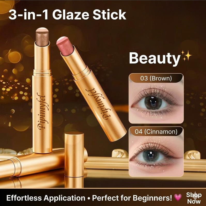 💄 LIMITED-TIME 50% OFF! 💥 3-in-1 Gradient Eyeshadow Stick – One-Swipe, Waterproof, Curved Nib ✨