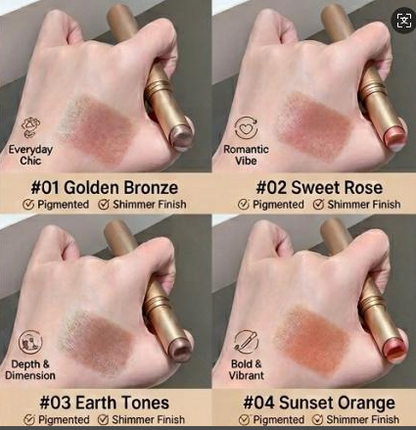 💄 LIMITED-TIME 50% OFF! 💥 3-in-1 Gradient Eyeshadow Stick – One-Swipe, Waterproof, Curved Nib ✨