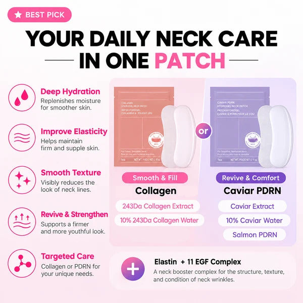 Collagen & PDRN Hydrogel Neck Patch（4Ea）