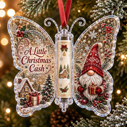 🔥Last Day 49% OFF🦋💵 Christmas Cash Gift Butterfly Ornament – Holiday Money Holder Keepsake 🎄✨