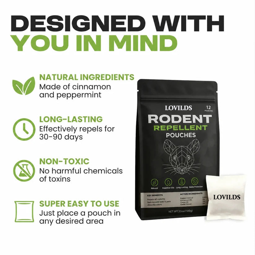 LOVILDS Natural Rodent Repellent Pouches
