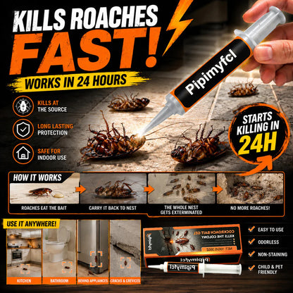 💥2026 Upgraded Formula] Professional Cockroach Gel Bait – Eliminates Entire Nest