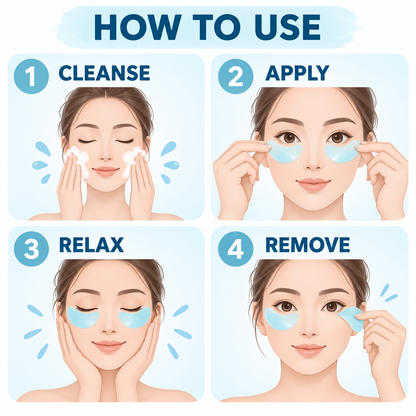 Save Up to 60% on Lutein Cooling Hydrogel Eye Patches. A Refreshing Under-Eye Self-Care Moment.