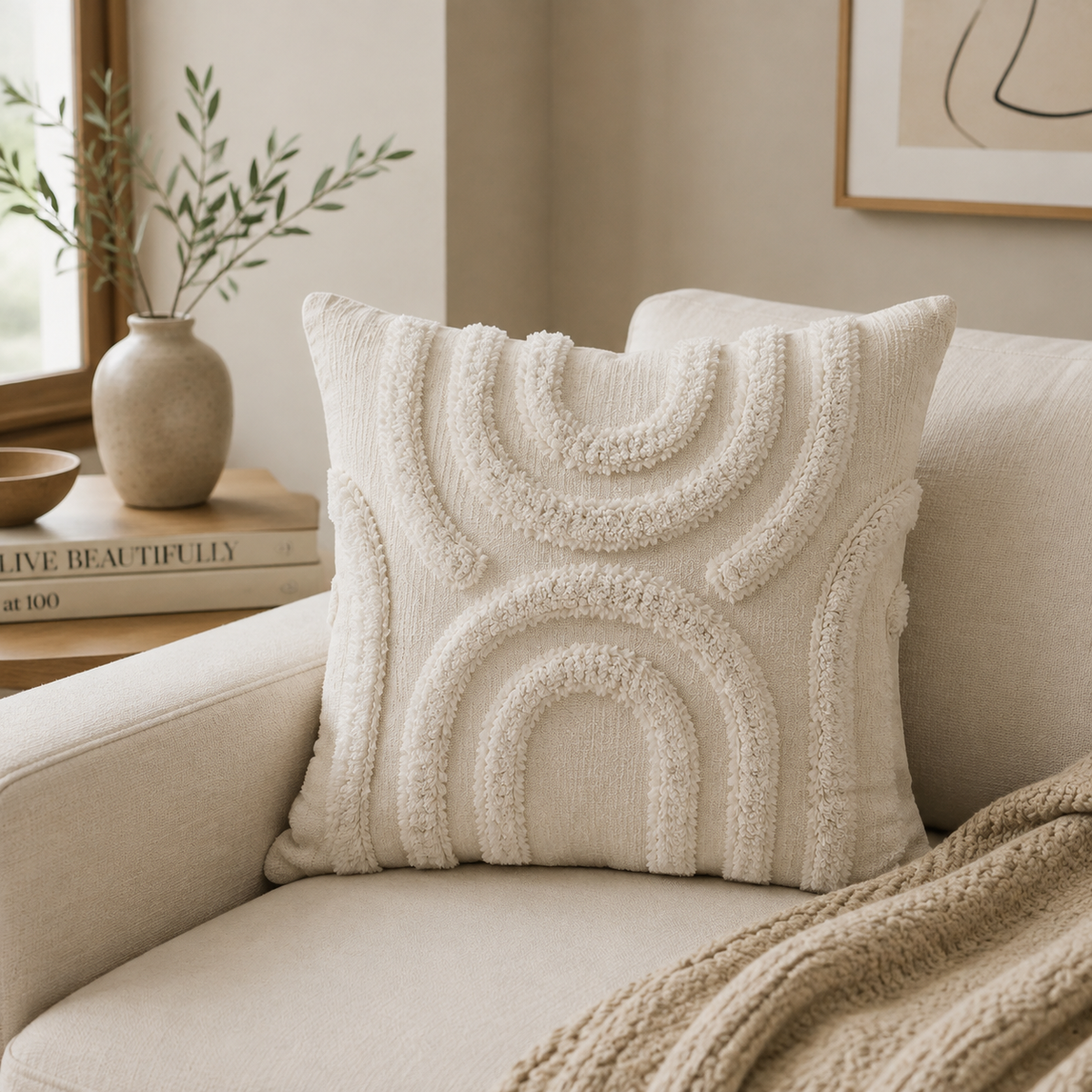 Double-Layer Wave Cushion Cover