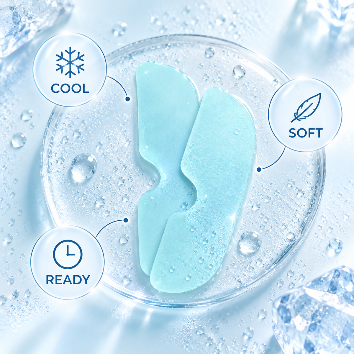 Save Up to 60% on Lutein Cooling Hydrogel Eye Patches. A Refreshing Under-Eye Self-Care Moment.