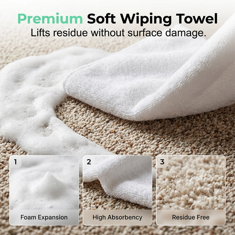 🔥Limited Time Promotion 50% OFF🔥Waterless Carpet Foam Stain Treater with Towel
